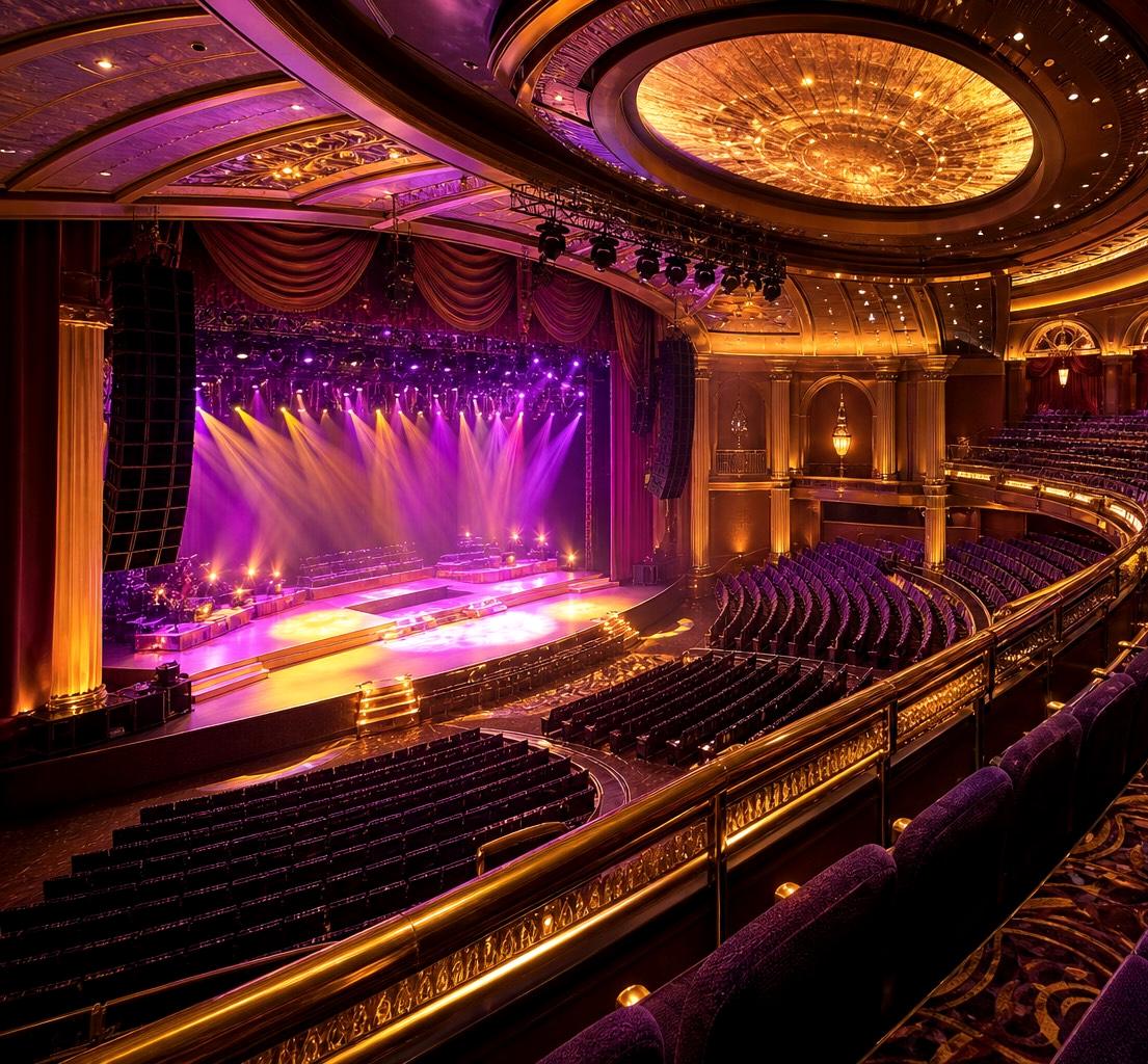 Live concert theatre inside a casino resort